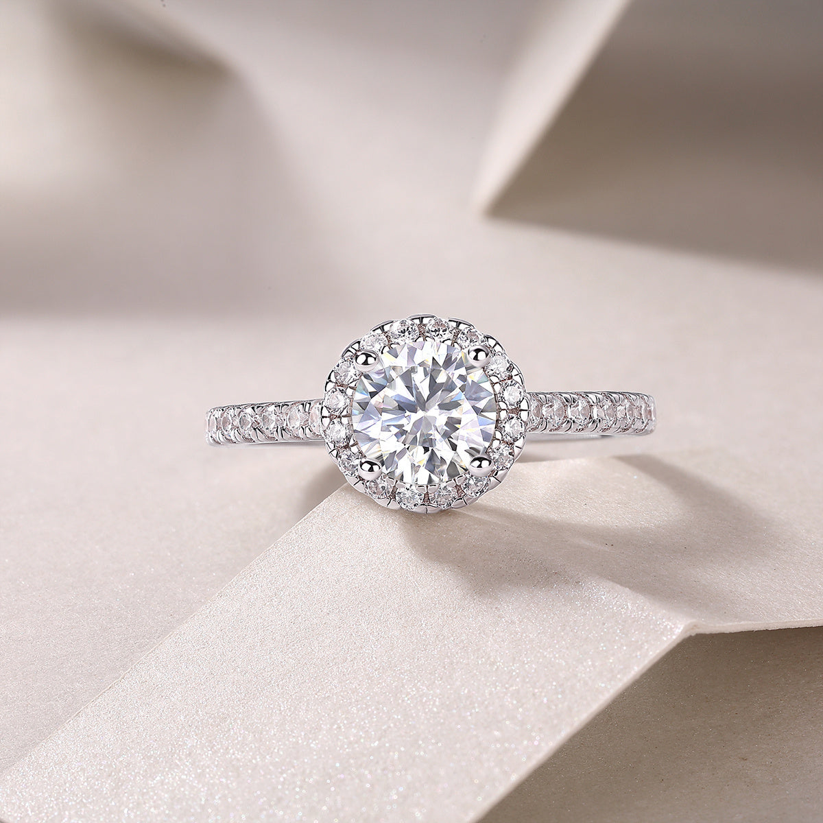 Moissanite Silver Ring Set – Embrace Design