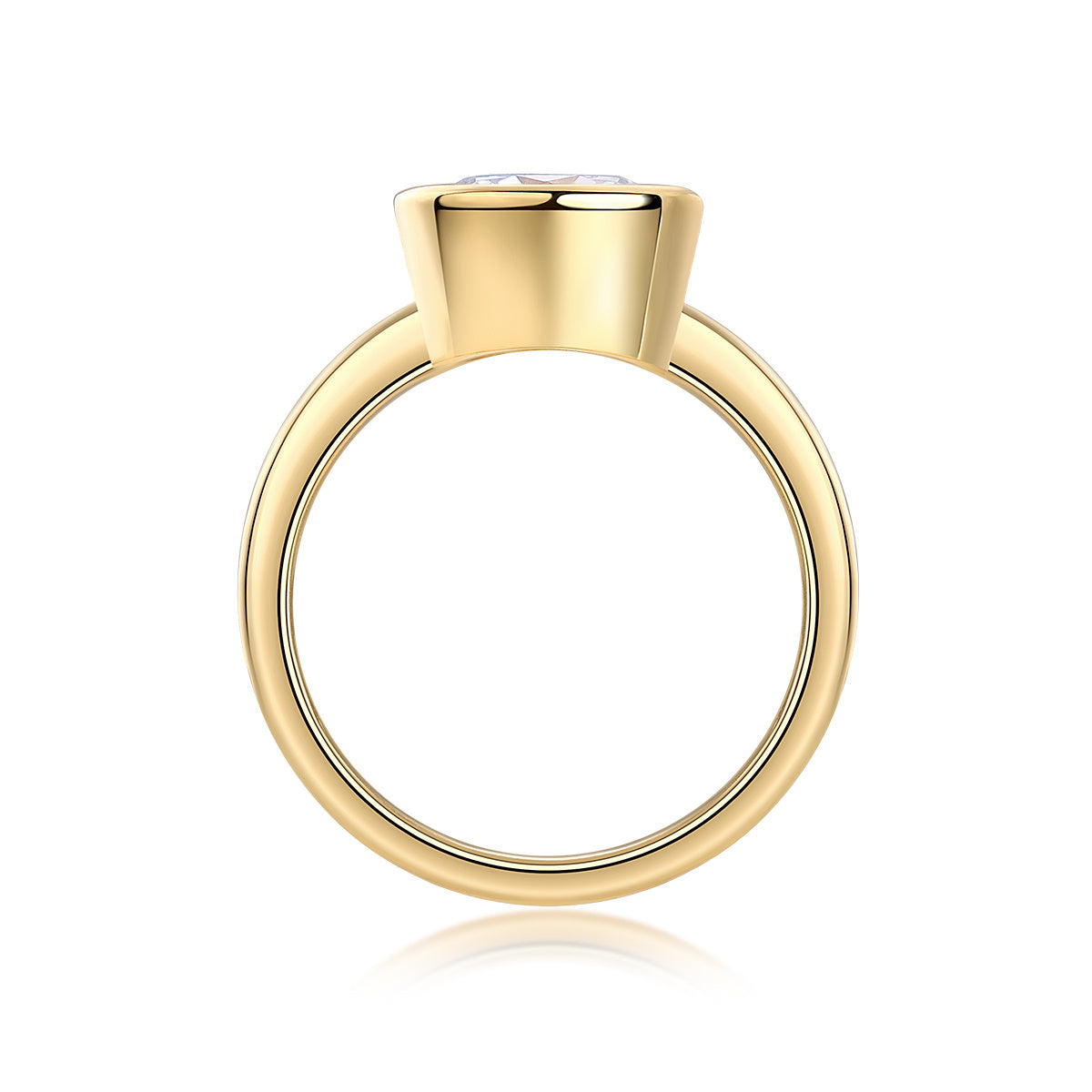 Moissanite Silver Ring Set – Time Bubble Design