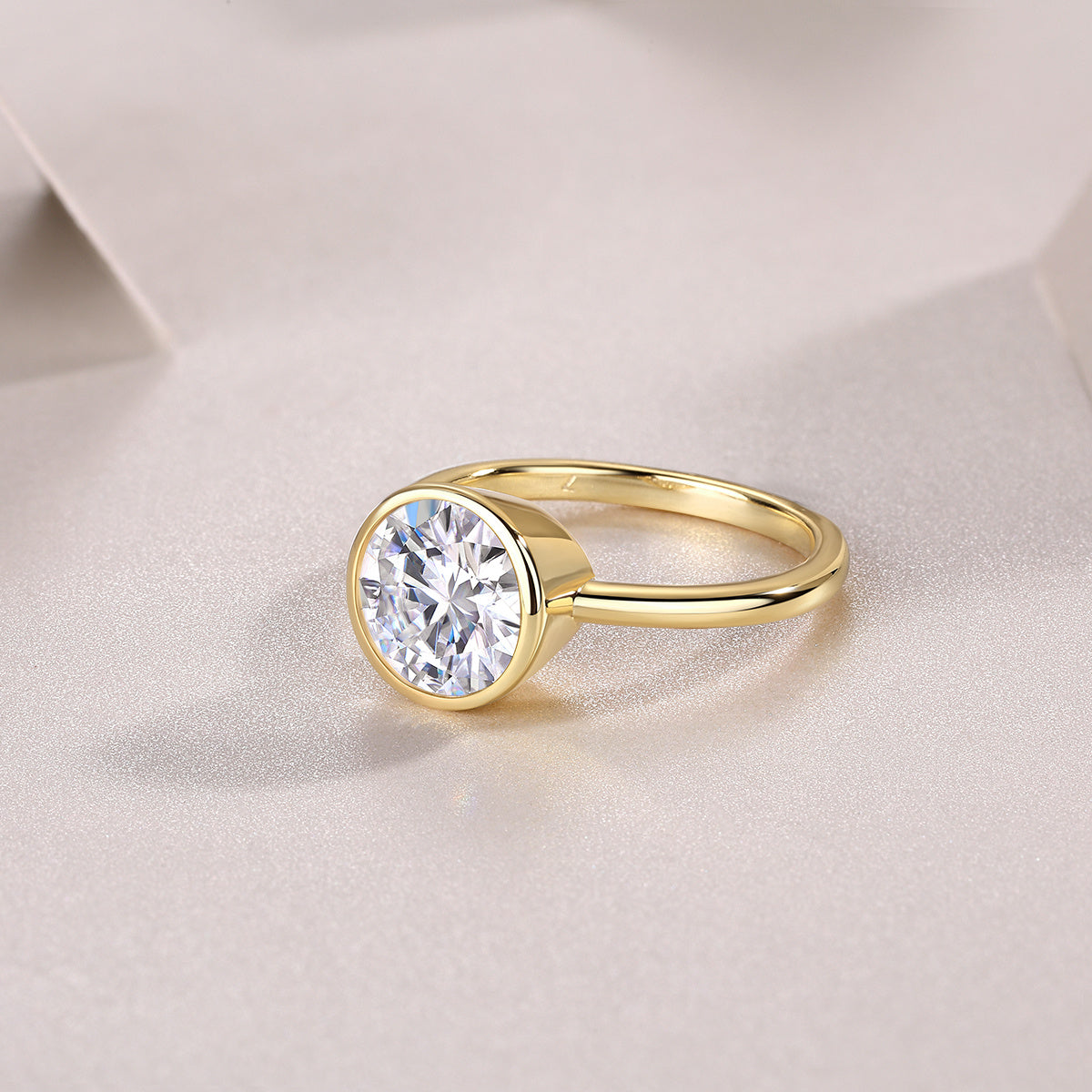 Moissanite Silver Ring Set – Time Bubble Design