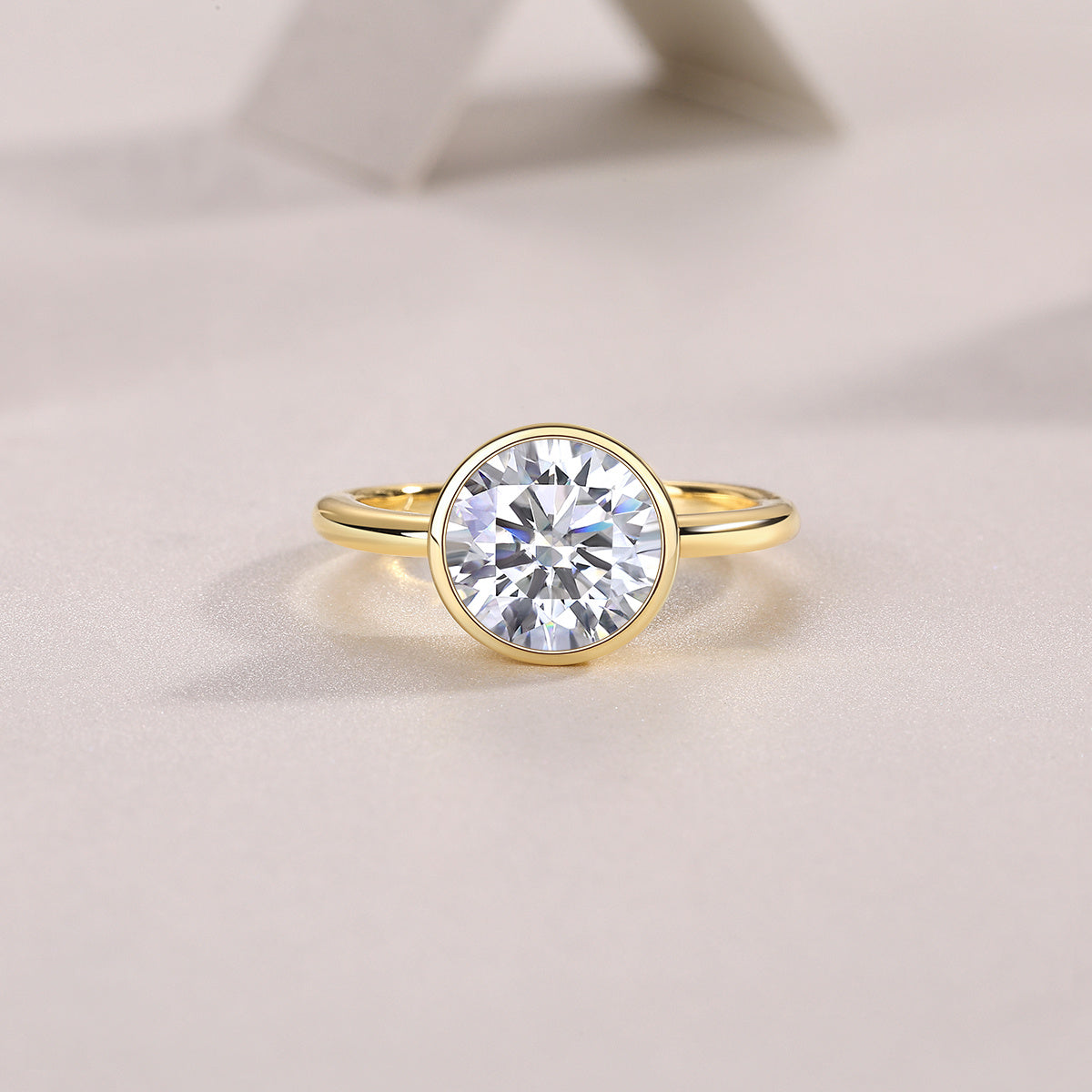 Moissanite Silver Ring Set – Time Bubble Design
