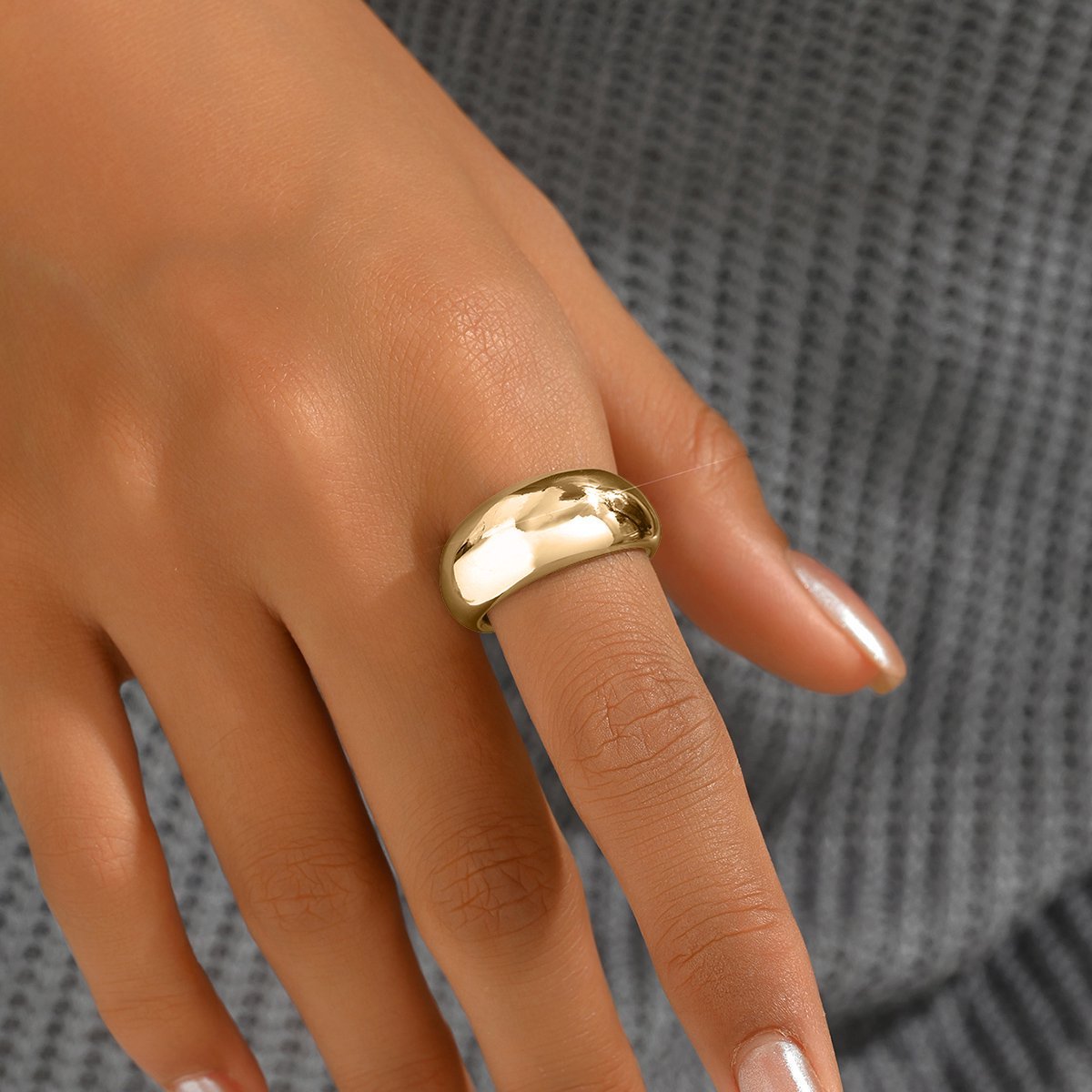 14K Luna Dome Gold Ring