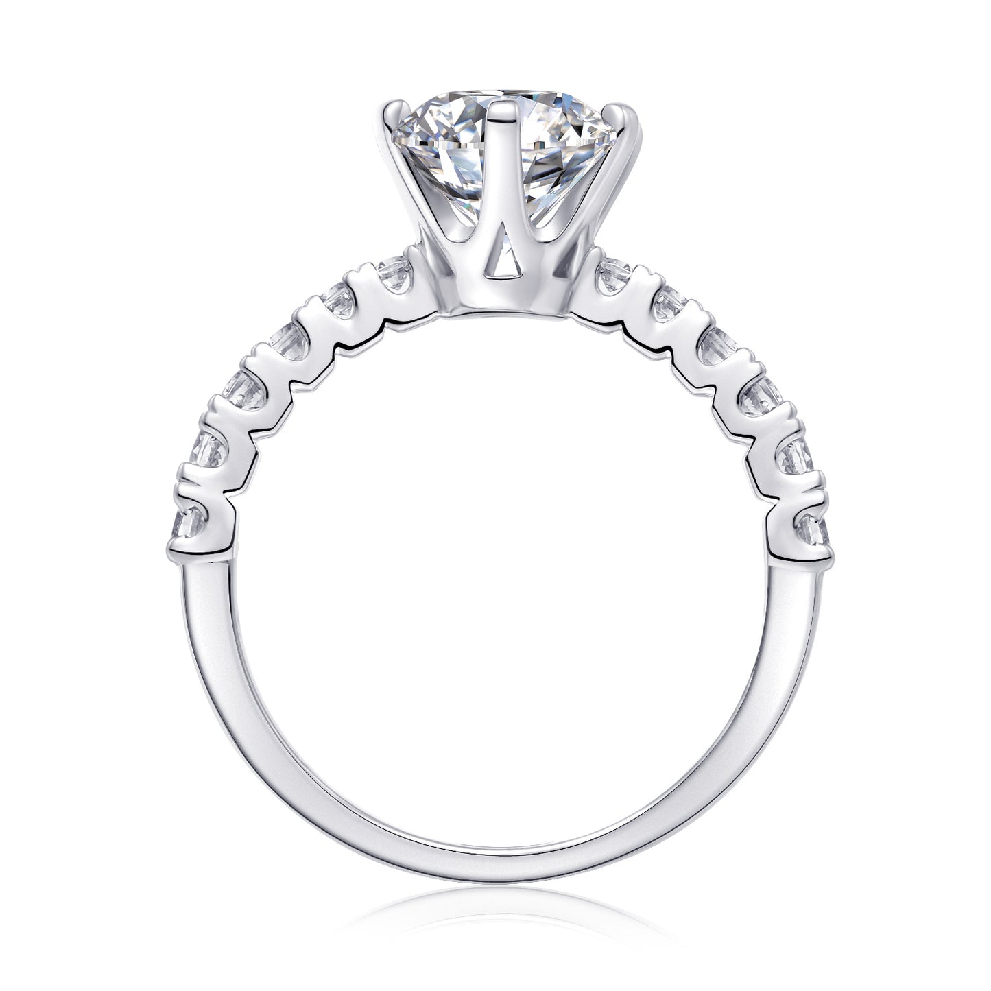Luxury Moissanite Silver Ring with Large Diamond