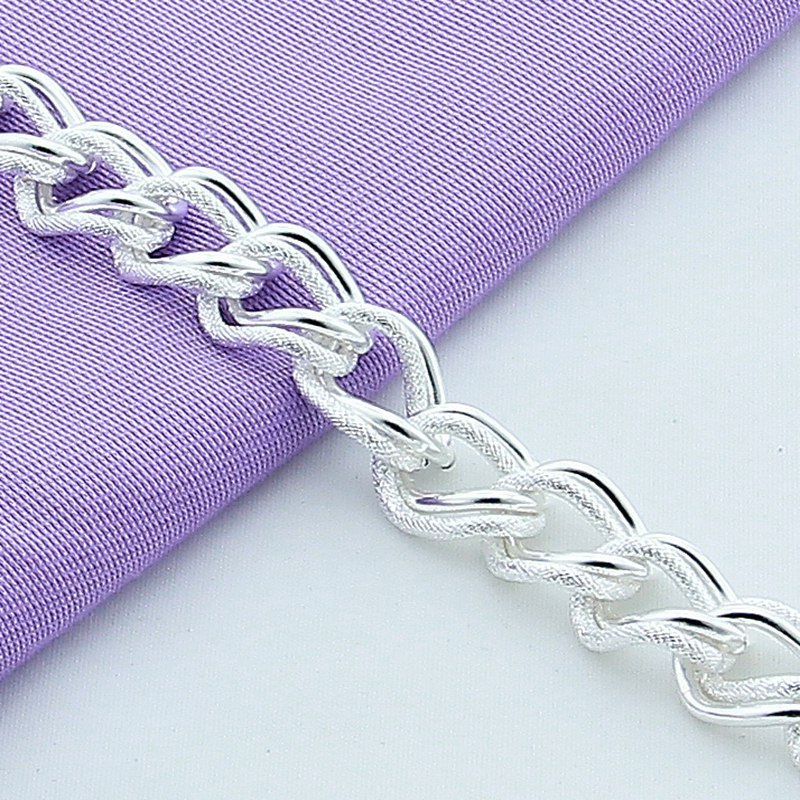 Bold Chunky Link Bracelet in Sterling Silver – Textured Statement Design