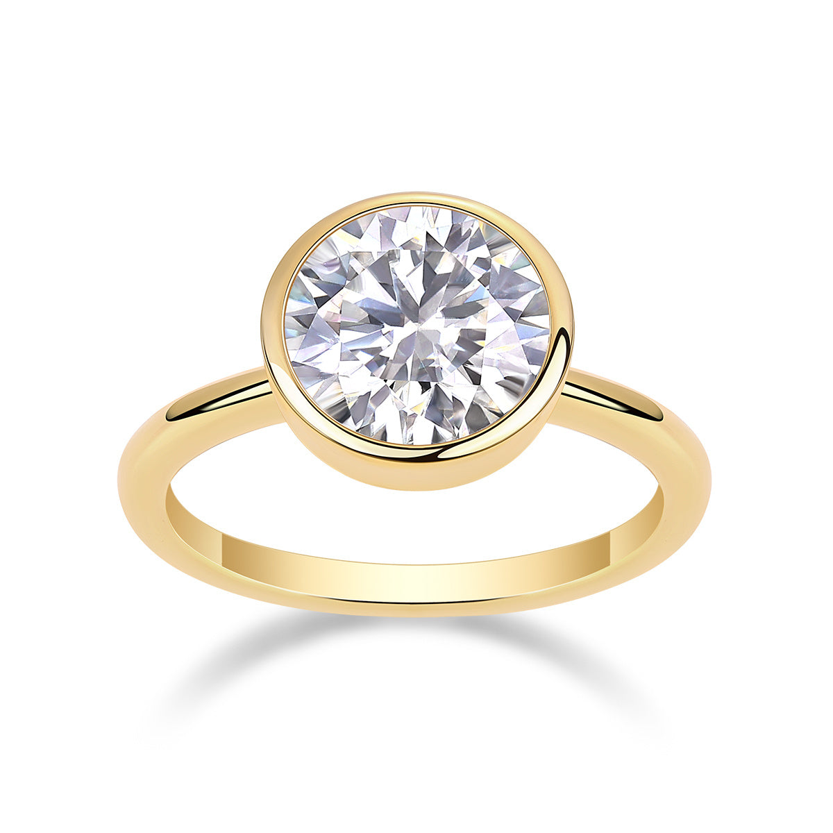 Moissanite Silver Ring Set – Time Bubble Design