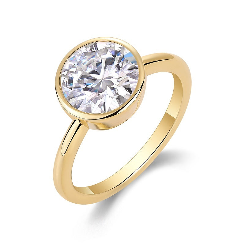 Moissanite Silver Ring Set – Time Bubble Design