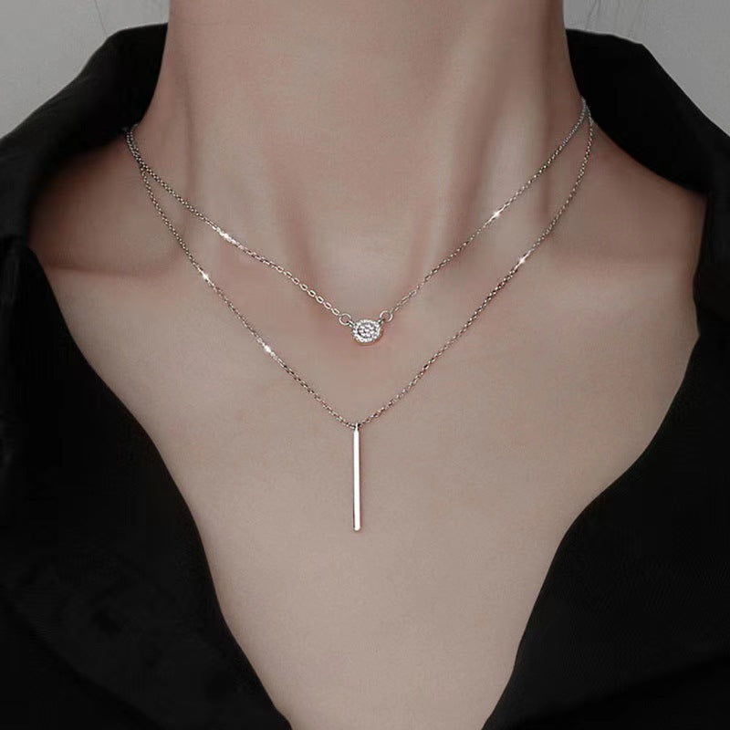 Elegant Dual-Layer Minimalist Necklace Set