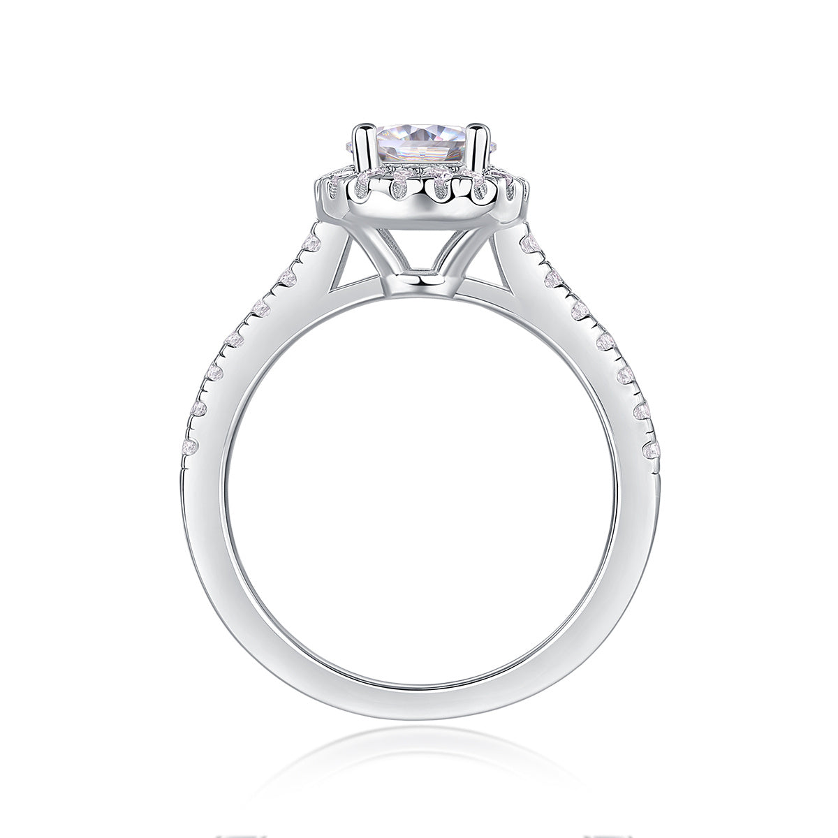Moissanite Silver Ring Set – Embrace Design
