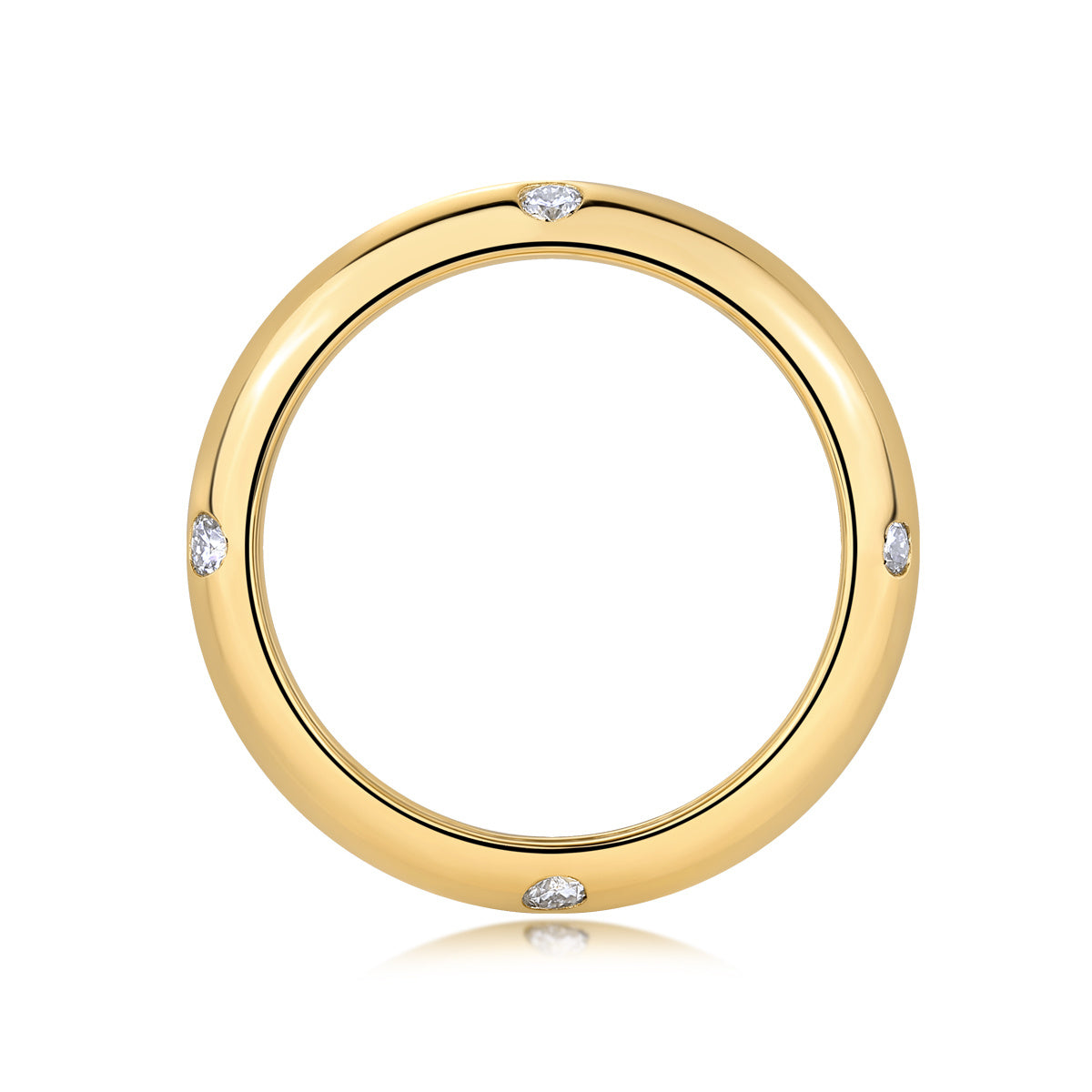 Moissanite Silver Wedding Ring – Starry Design